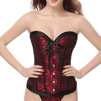corset femme rouge et noir
