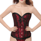 corset femme rouge et noir