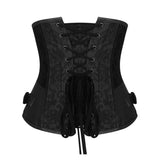 Corset Steampunk Underbust Pour Femme (Noir)