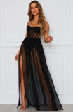 robe corset longue noire